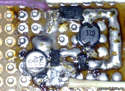 Крім перетворювача в схемі є ще один активний компонент - 007G (високочастотний кремнієвий транзистор MMBR5031LT1)