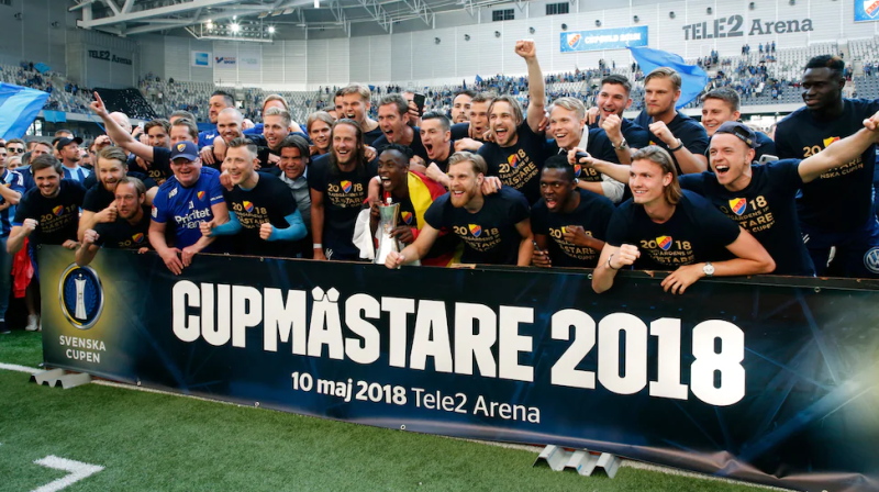 Паралельно команда успішно подолала груповий етап Кубка Швеції, а вже в 2018-му році, по черзі обігравши Хакки (1: 0) і чинного чемпіона АІК (2: 0), вийшла в фінал, в якому був розгромлений Мальме (3 : 0)