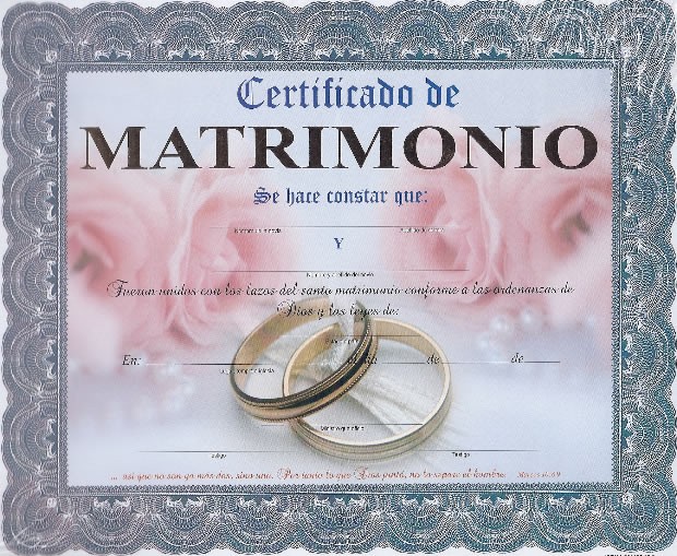 Certificado de matrimonio - це документ який підтверджує, що ви не перебуваєте в шлюбі на Батьківщині, і немає причин перешкоджають шлюбу (видається в вашому консульстві)